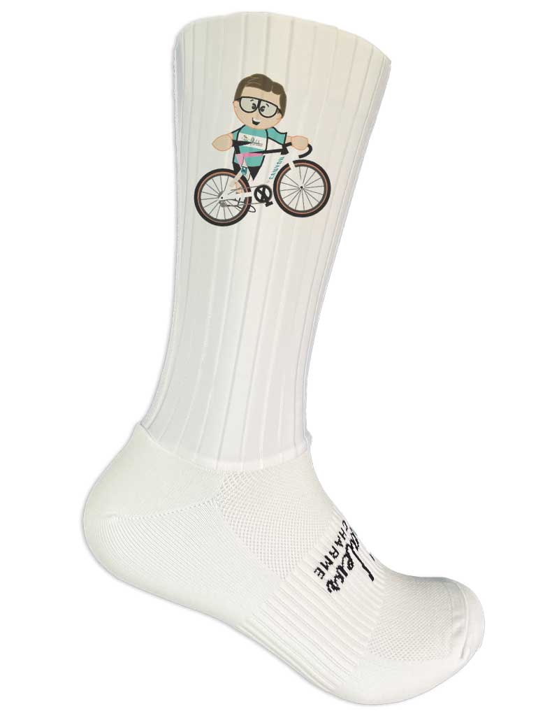 Gepersonaliseerde aerosok: met illustratie van je eigen wielrenner/wielrenster