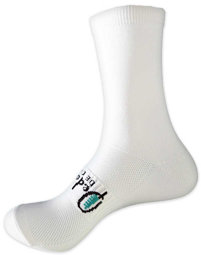 Wielersokken wit