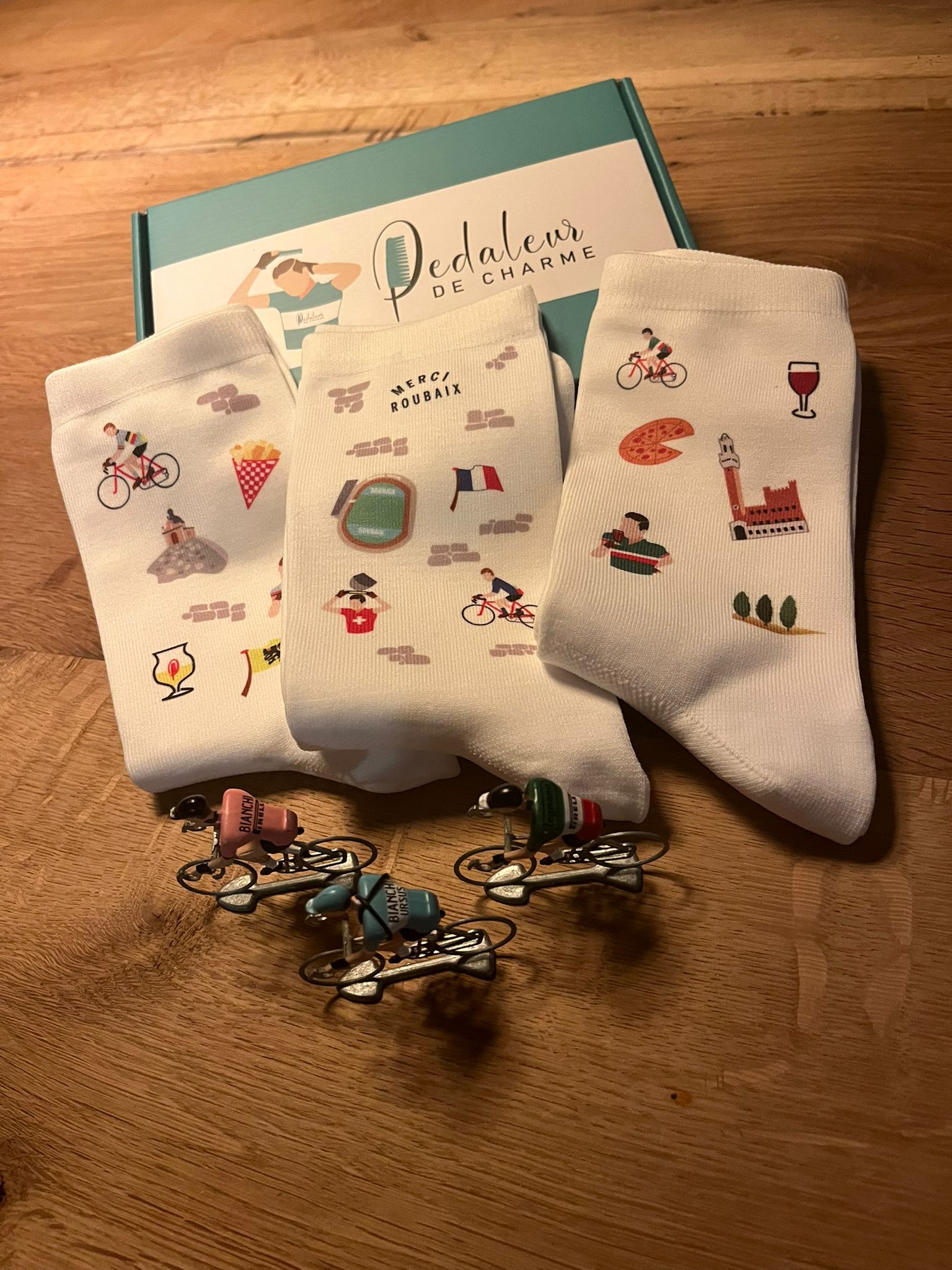 Geschenkverpakking wielersokken - voorjaarsklassiekers