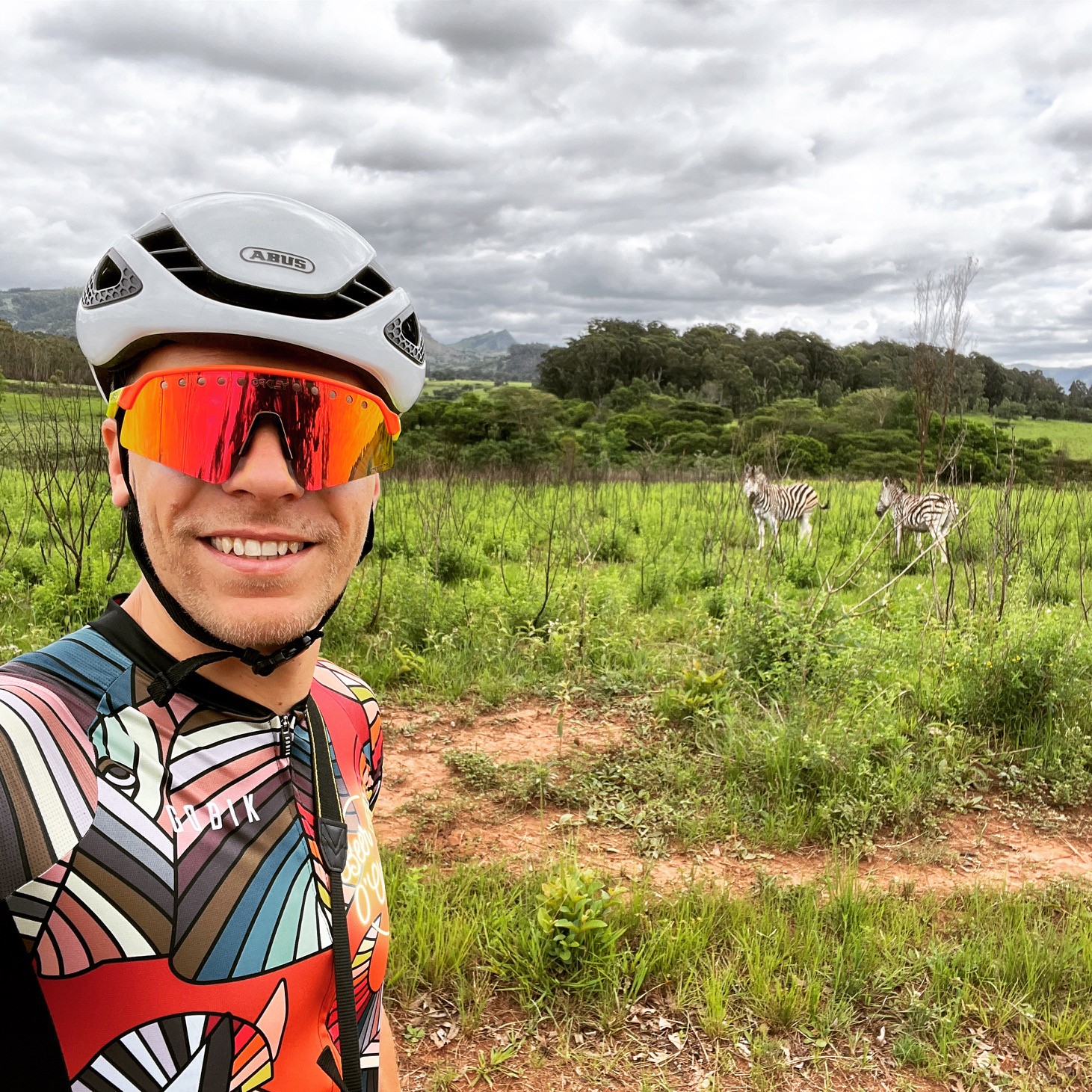 Mountainbiken tussen de zebra's in Swaziland